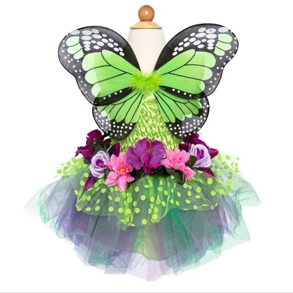Great Pretenders Fairy Blooms Deluxe Dress with Wings sz 3 - 4 - Picture 2 of 11